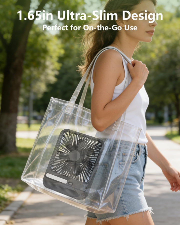 BIVBTP Ventilador de escritorio portátil de 7 pulgadas y 8000 mAh \...