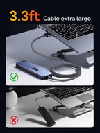 QUUGE, QC504, hub USB 3.2 de 4 puertos