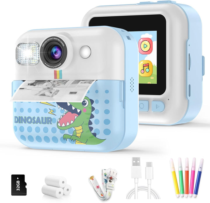 Cámara de impresión instantánea para niños, juguetes para niños peq...