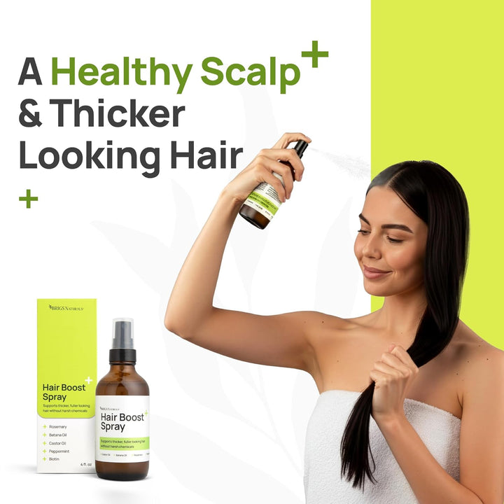 Brigs Naturals Spray para aumentar el cabello para un cabello de as...