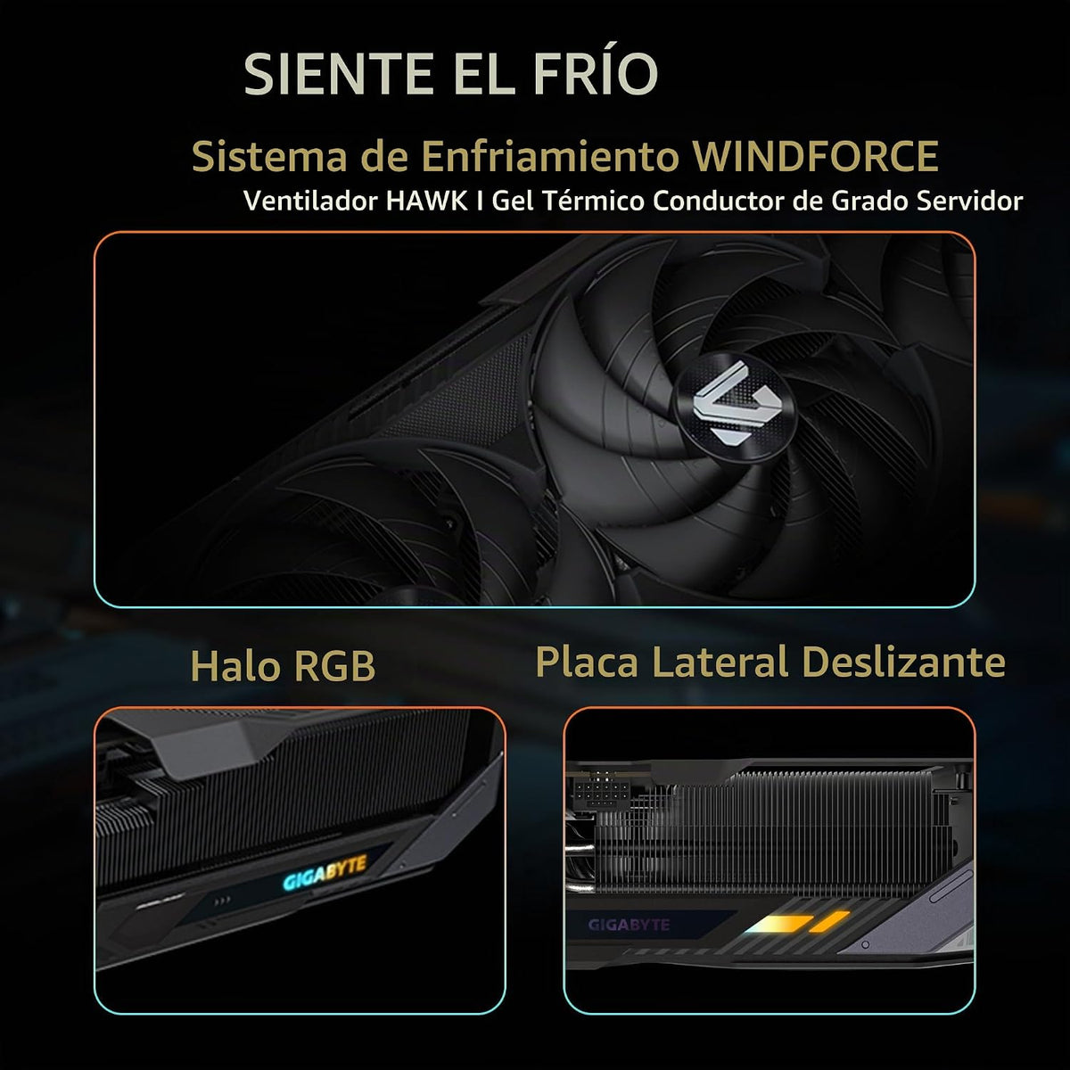 GIGABYTE Tarjeta gráfica GeForce RTX 5080 Gaming OC 16G, sistema de...