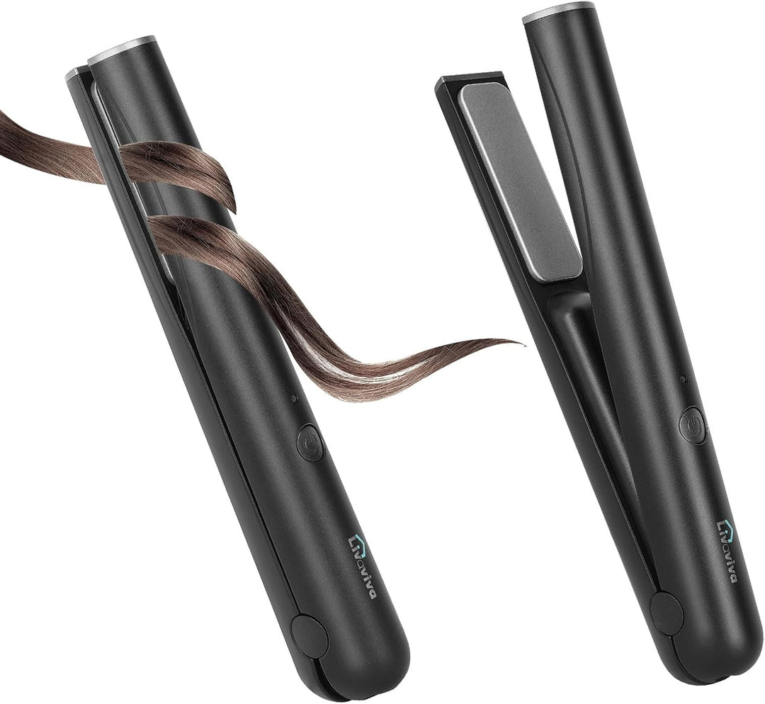 Mini alisador de pelo inalámbrico portátil, recargable por USB, cal...