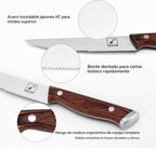 imarku Juego de 6 cuchillos para carne de 9 pulgadas, para 6 invitados