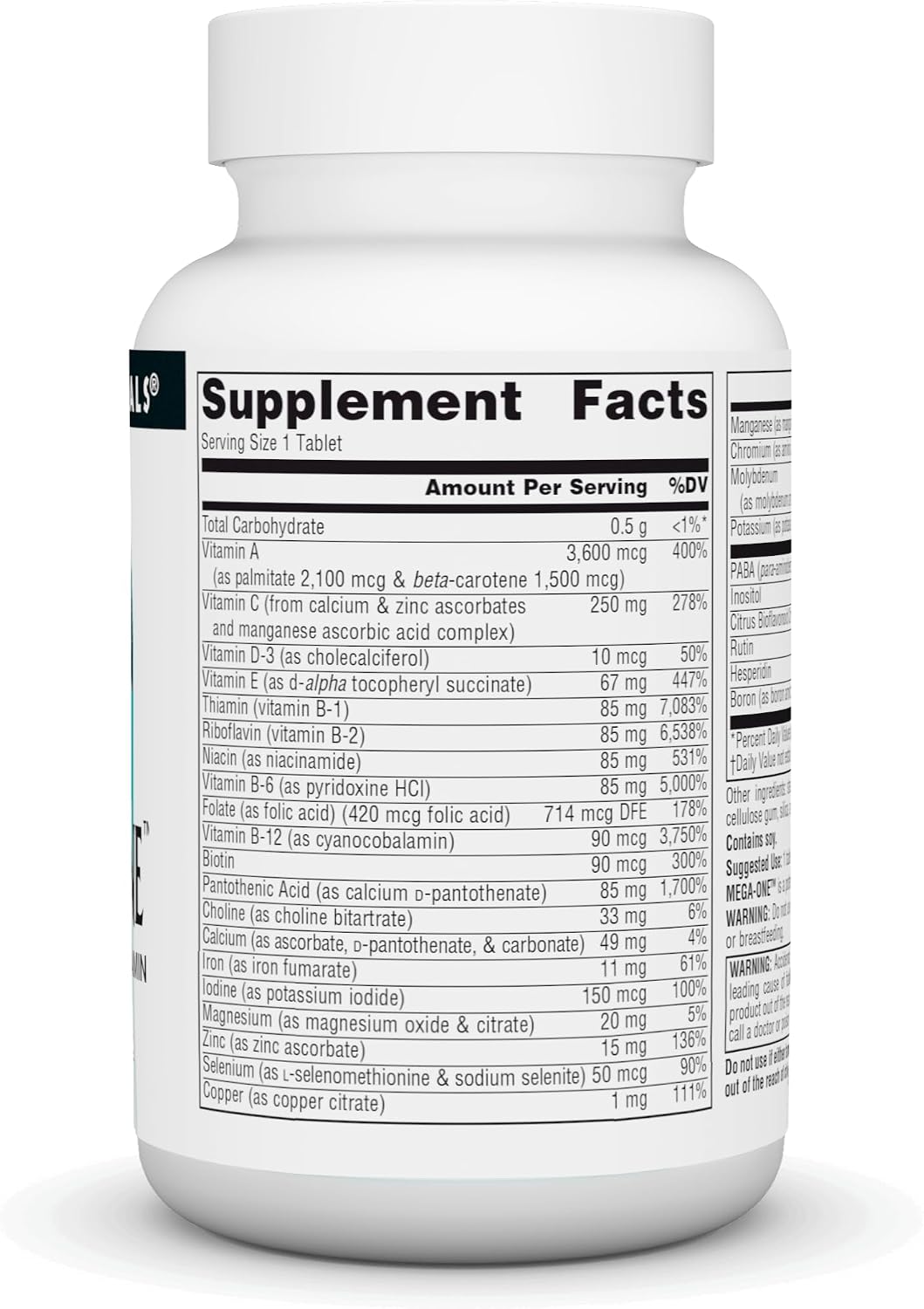 Source Naturals Mega-One Multivitamina con Minerales* - 30 Tabletas