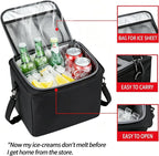 Organizador de maletero de automóvil con bolsa enfriadora extraíble, almacenamiento plegable con múltiples compartimentos para SUV, camión, comestibles, campamento, organizador de carga de