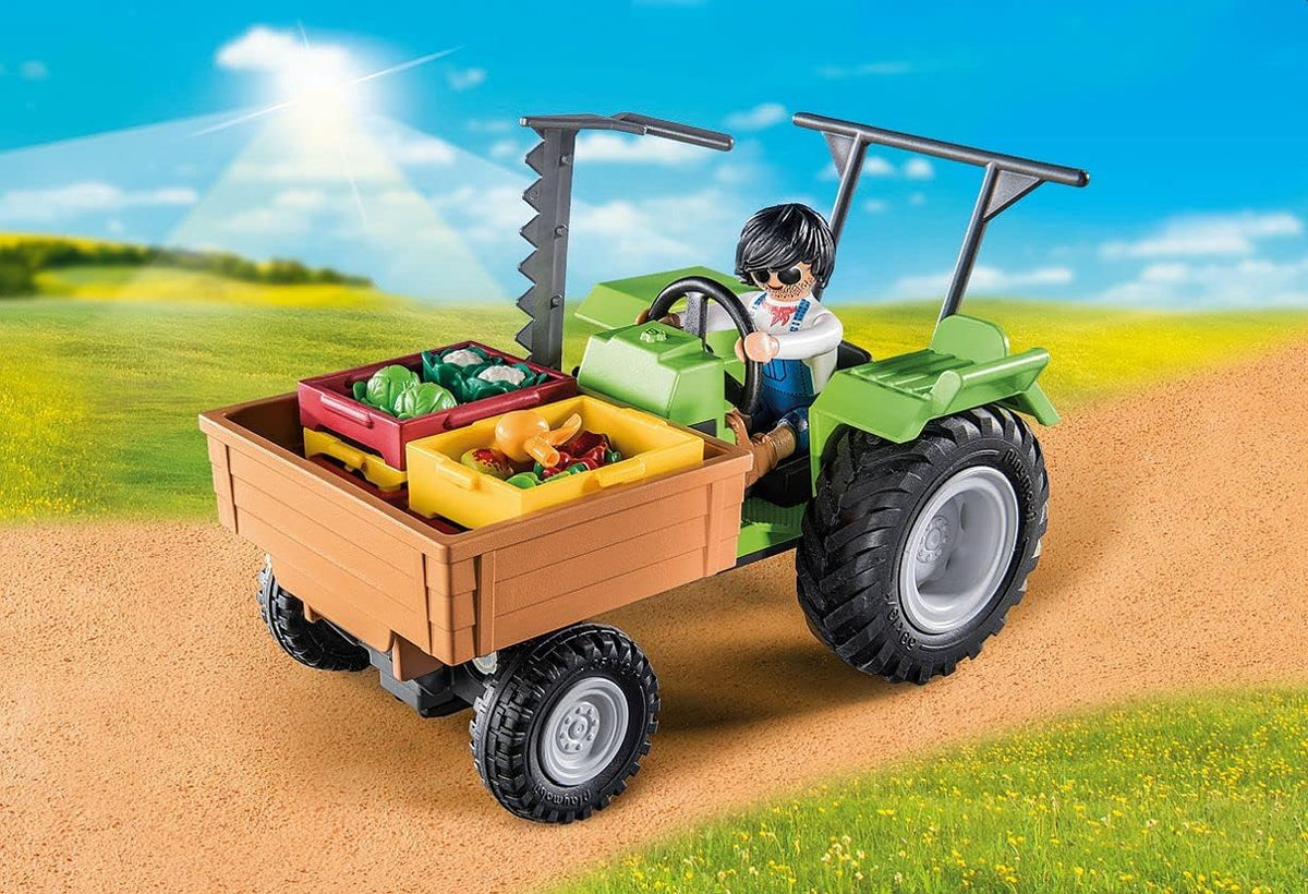 Playmobil Tractor cosechador con remolque