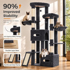 Árbol de gato de 75 pulgadas de alto para gatos de interior, grande