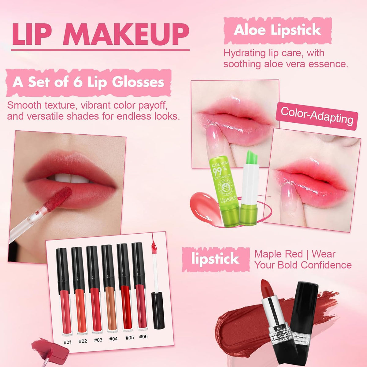 Kit de maquillaje para adolescentes y niñas, set de regalo de maqui...