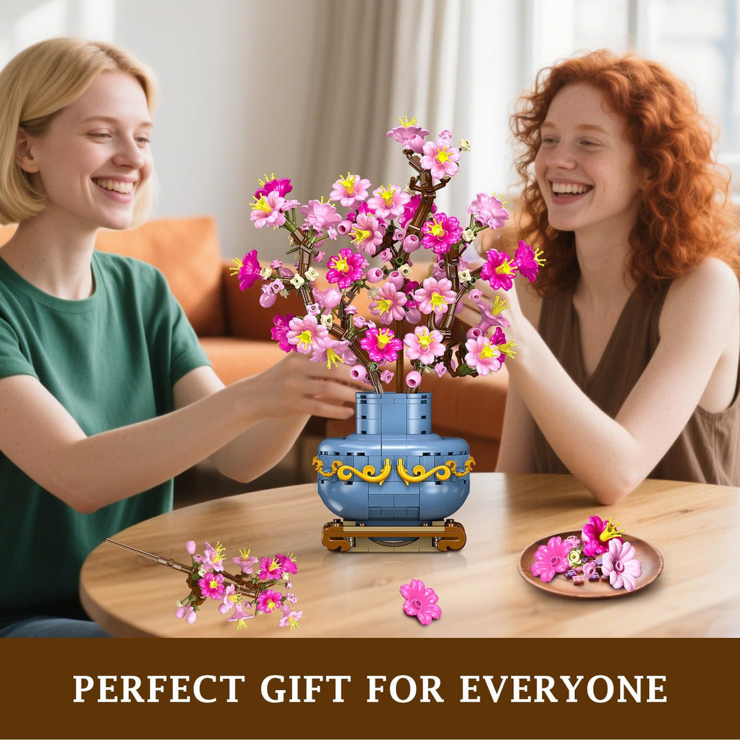 HOGOKIDS Juego de construcción de bonsái de flores de