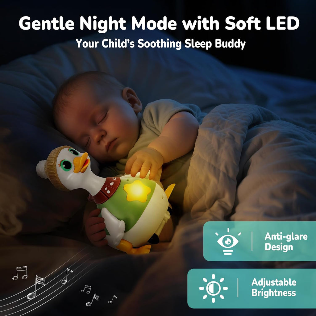 Juguetes para bebés de 6, 8, 10 y 12 meses, juguete de pato bailarín musical con luces y sonidos, juguete de aprendizaje sensorial interactivo para bebés, regalo para niños de 1 año