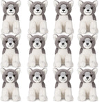 Juguete de peluche de lobo de 12 piezas, animal de peluche de