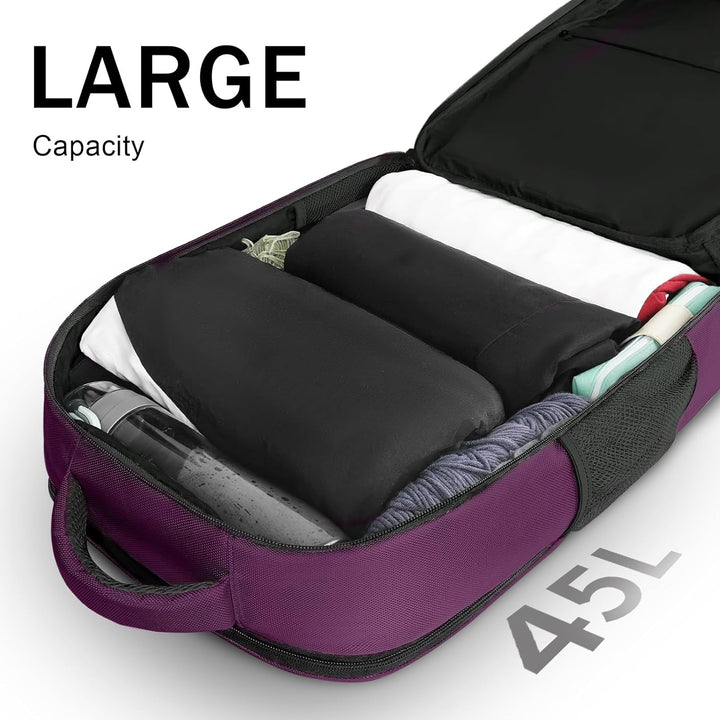 MATEIN Mochila de viaje grande de 45 litros para mujer, mochila de...