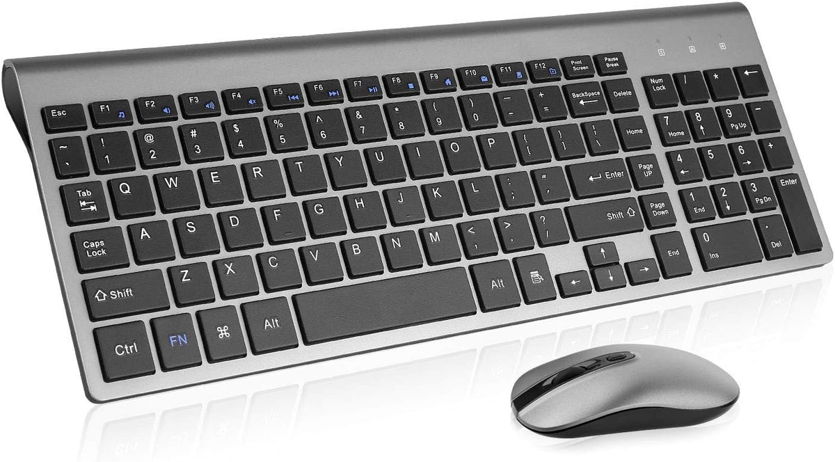 cimetech Combo de teclado y mouse inalámbricos, juego de teclado er...