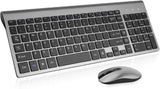 cimetech Combo de teclado y mouse inalámbricos, juego de teclado er...