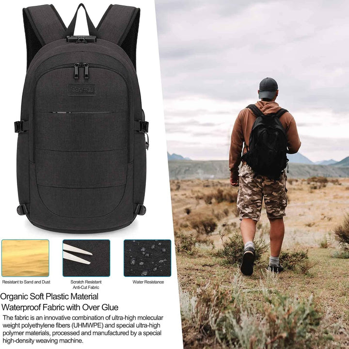 Tzowla, mochila para computadora portátil antirrobo resistente al a...