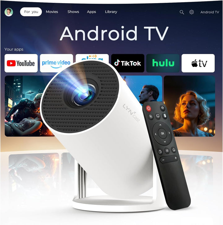 Mini proyector con WiFi 6 y Bluetooth 54 Auto Keystone