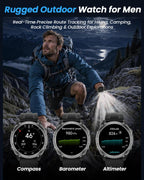 Relojes inteligentes militares para hombres con GPS y mapas offline