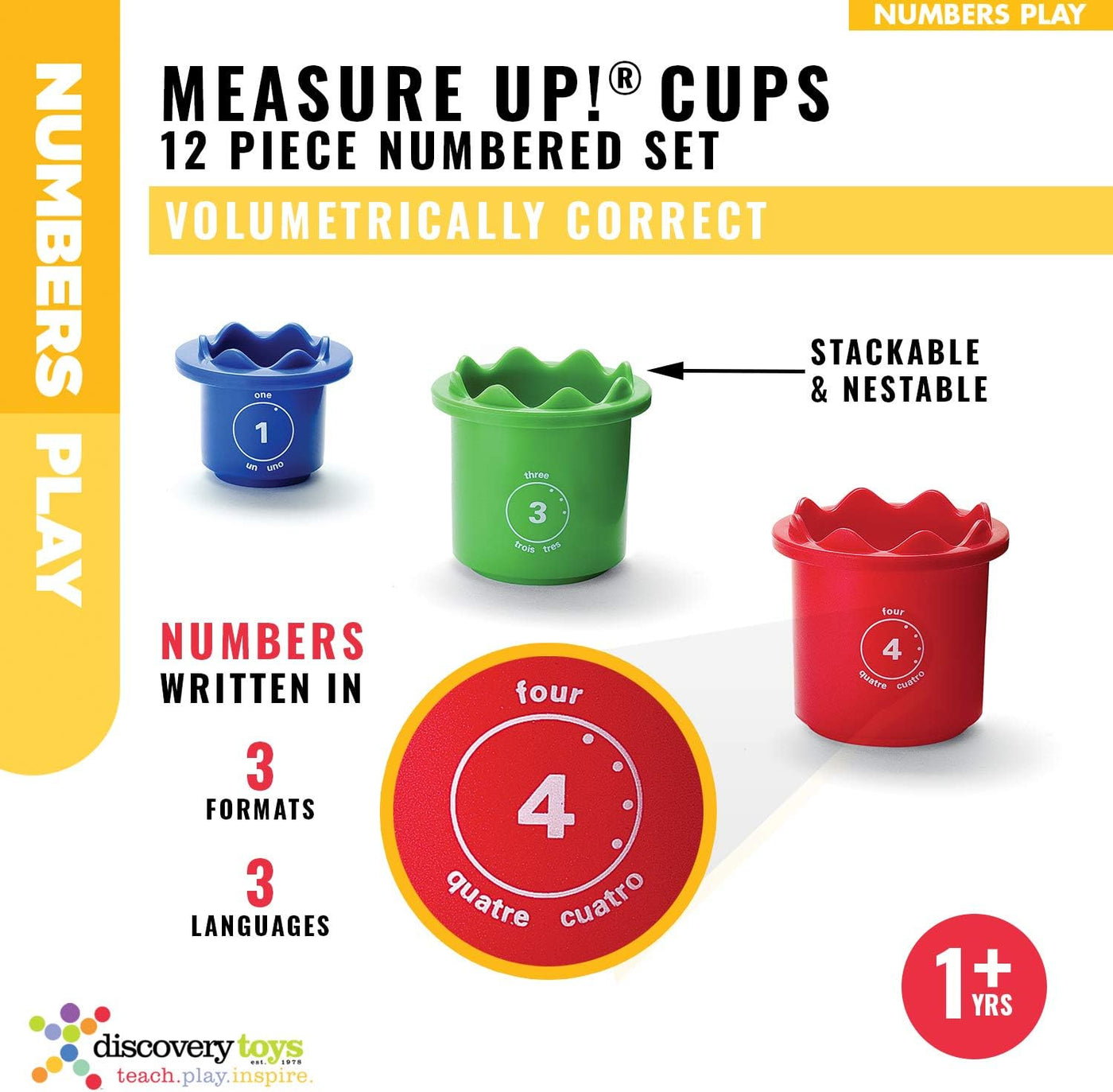 Discovery Toys Tazas Measure UP Juego educativo de