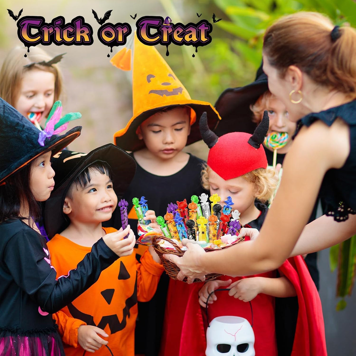 80 mini varitas de burbujas de Halloween, recuerdos de fiesta de