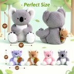 OUOZZZ Koala - Animal de peluche con bebés en el interior, juguete...
