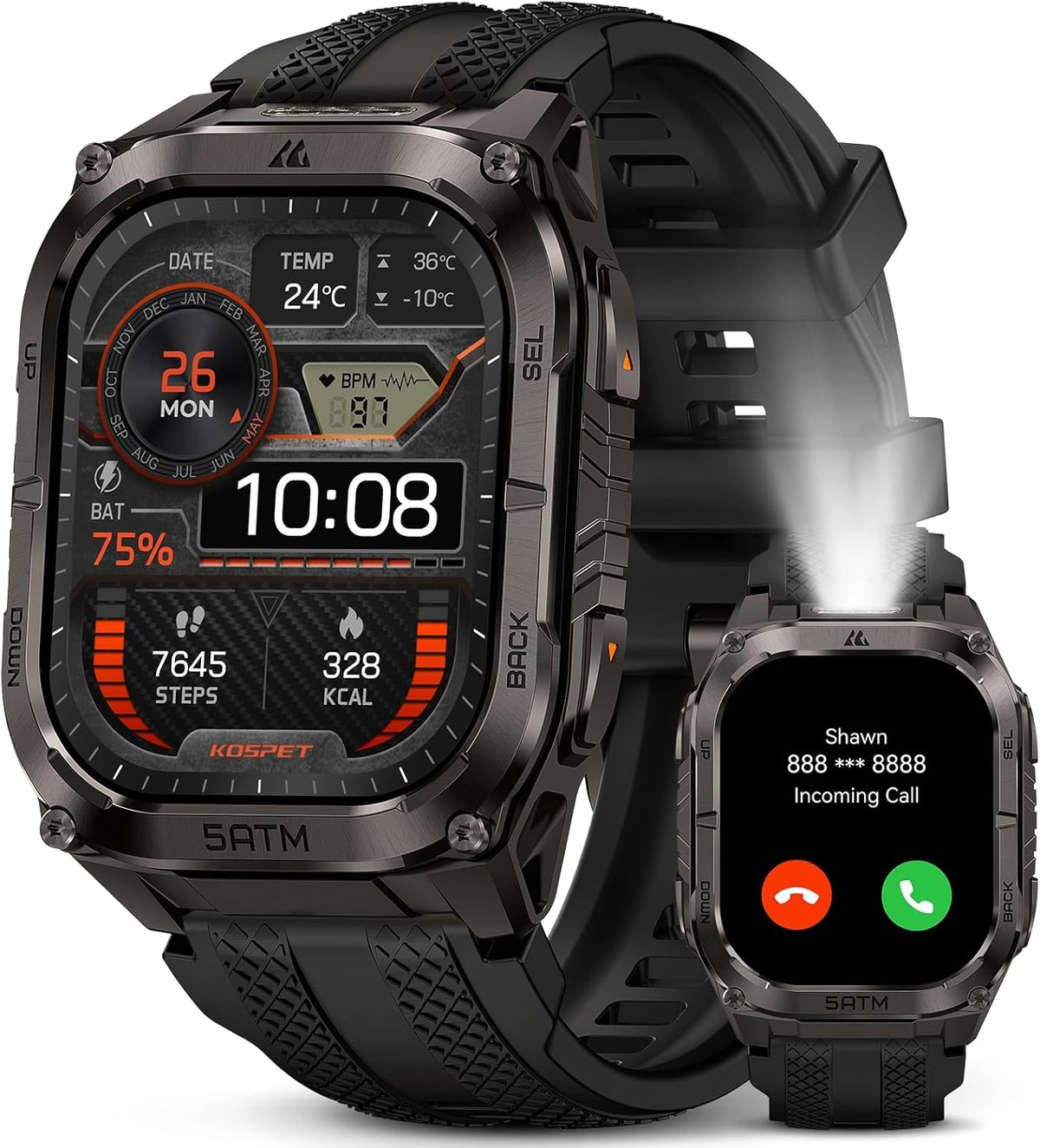 KOSPET Reloj inteligente Tank M4C resistente, GPS de doble banda