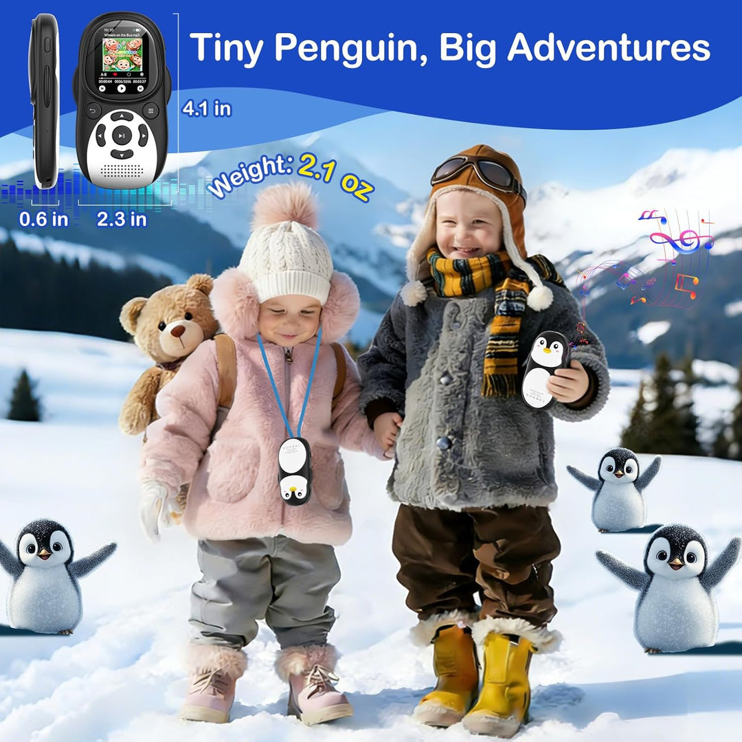 ODEJOI Reproductor MP3 de pingüino lindo de 64 GB con Bluetooth 5.3...