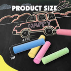 Juego de 180 tizas para acera en 20 colores, no tóxicas, lavables, tizas jumbo para exteriores para niños, tiza para pavimento