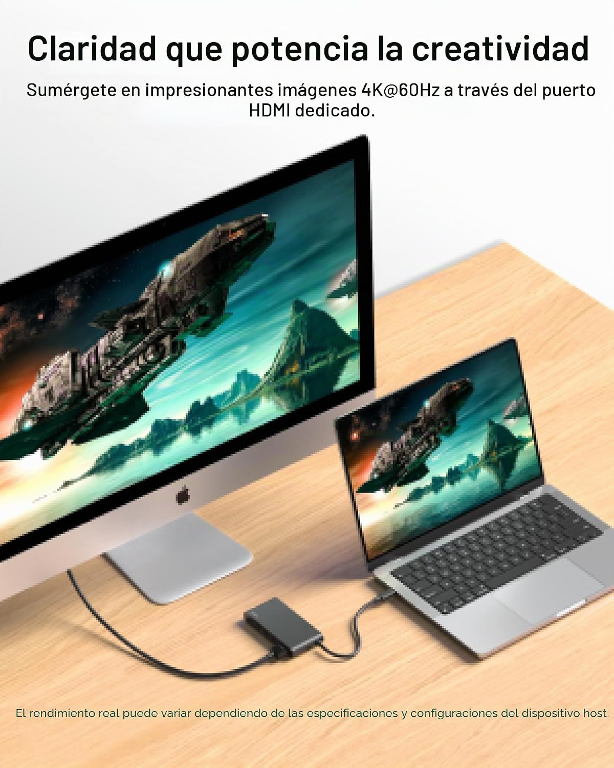 Belkin USB C Hub, Hub de 5 puertos con pantalla HDMI 4K a 60Hz, entrega de alimentación de 100W, transferencia rápida de datos 10Gbps, adaptador multipuerto USB C - Compatible con MacBook, iPad Pro