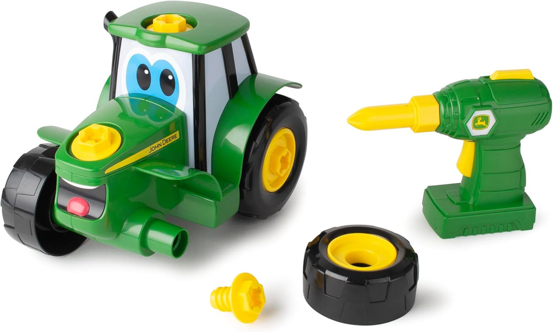 BUILD-A-BUDDY John Deere Tractor de juguete y taladro de juguete -...