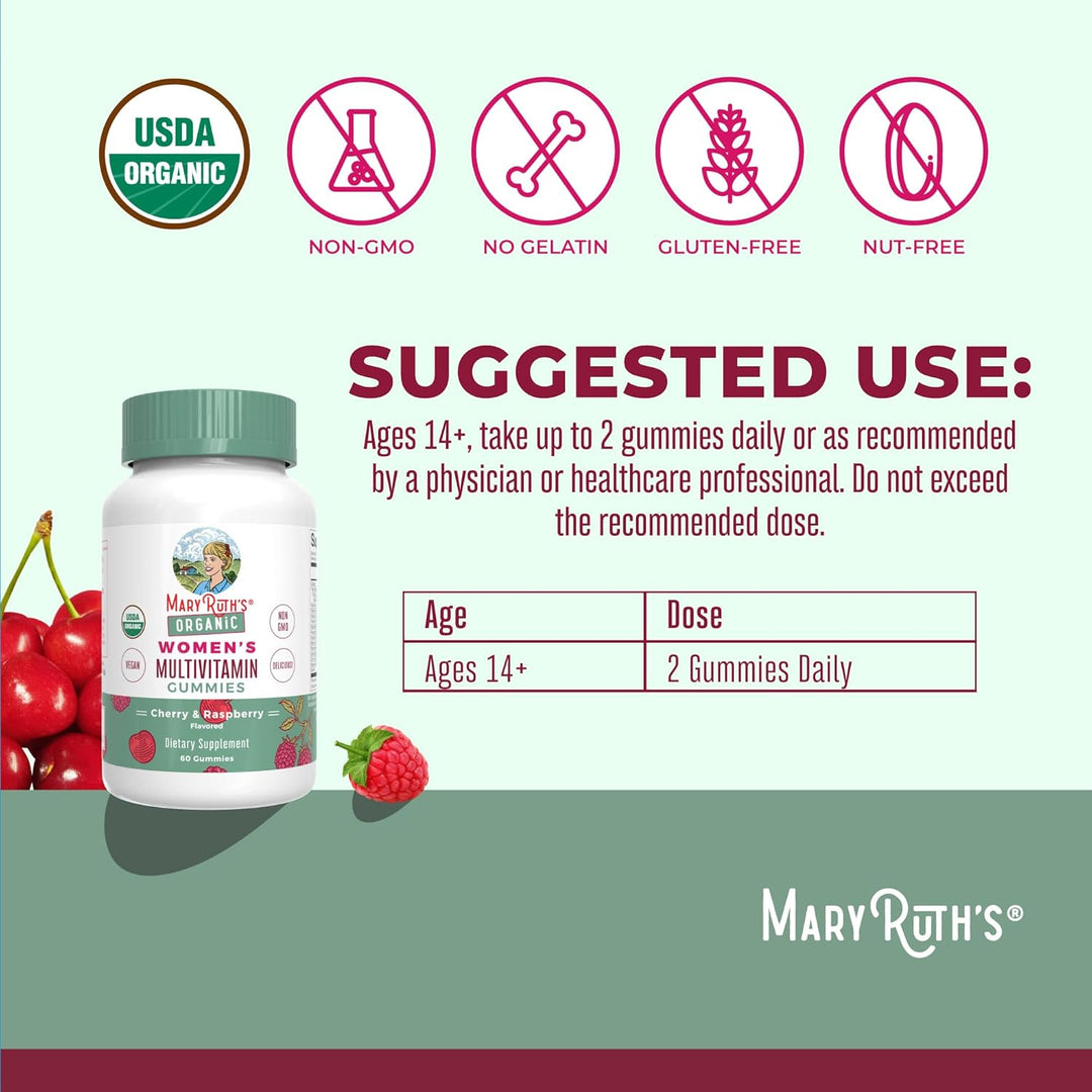 Vitaminas para mujer USDA Organic Vitaminas veganas para