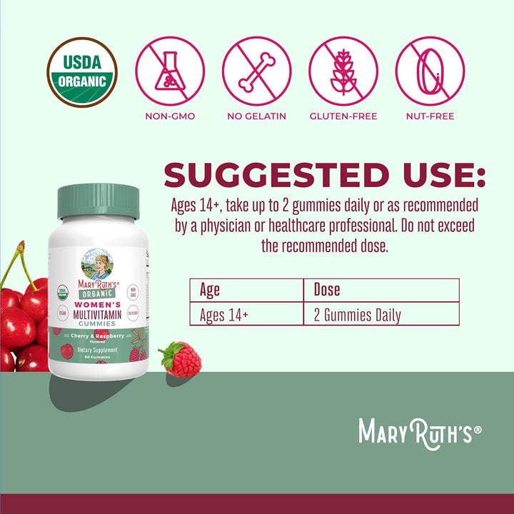 Vitaminas para mujer USDA Organic Vitaminas veganas para