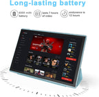 Tablet de 10 pulgadas con funda protectora para tableta y lápiz capacitivo, Azul