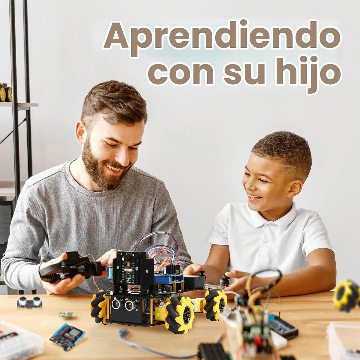 Kit de robótica para niños de 8 a 12 años de 12 a 16 años, kit de coche robot inteligente ACEBOTT con cámara de 3 MP, juguetes STEM para niños compatibles con Arduino y Scratch, aplicación y control