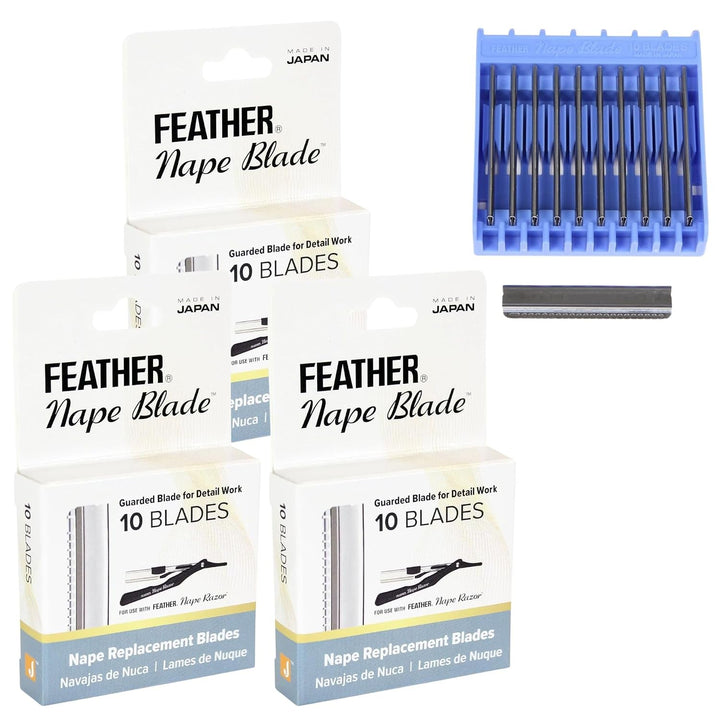 Feather - Cuchillas de nuca - Cuchillas de repuesto con protección...
