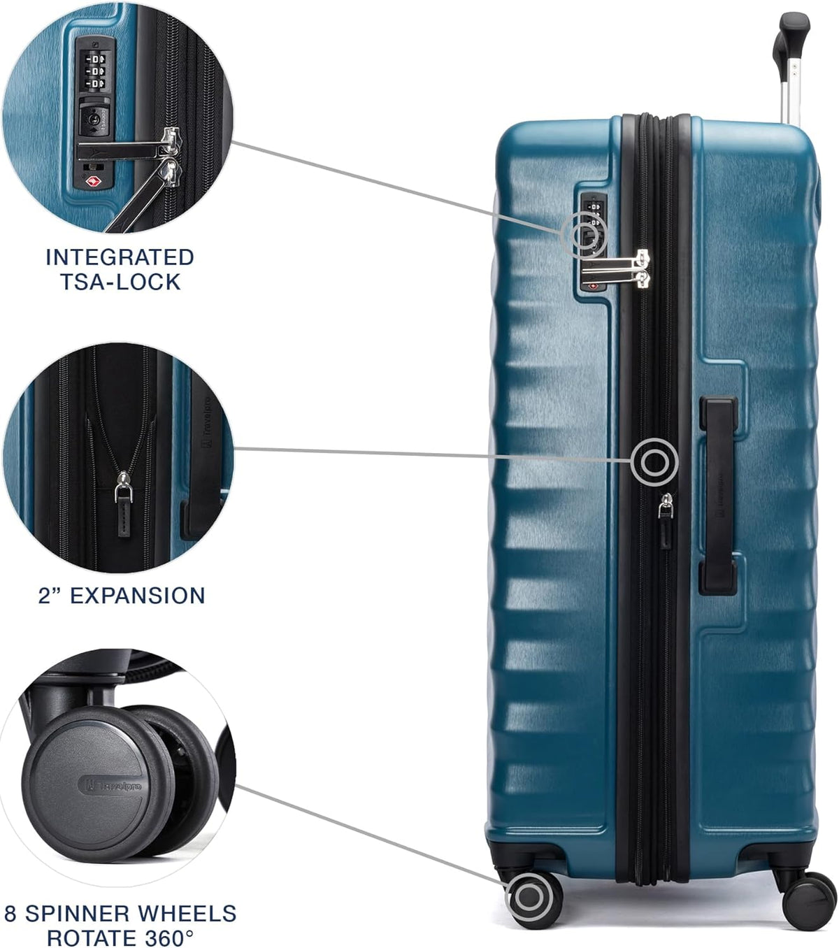 Travelpro Maxlite Air V2 Equipaje rígido expandible, Verde azulado
