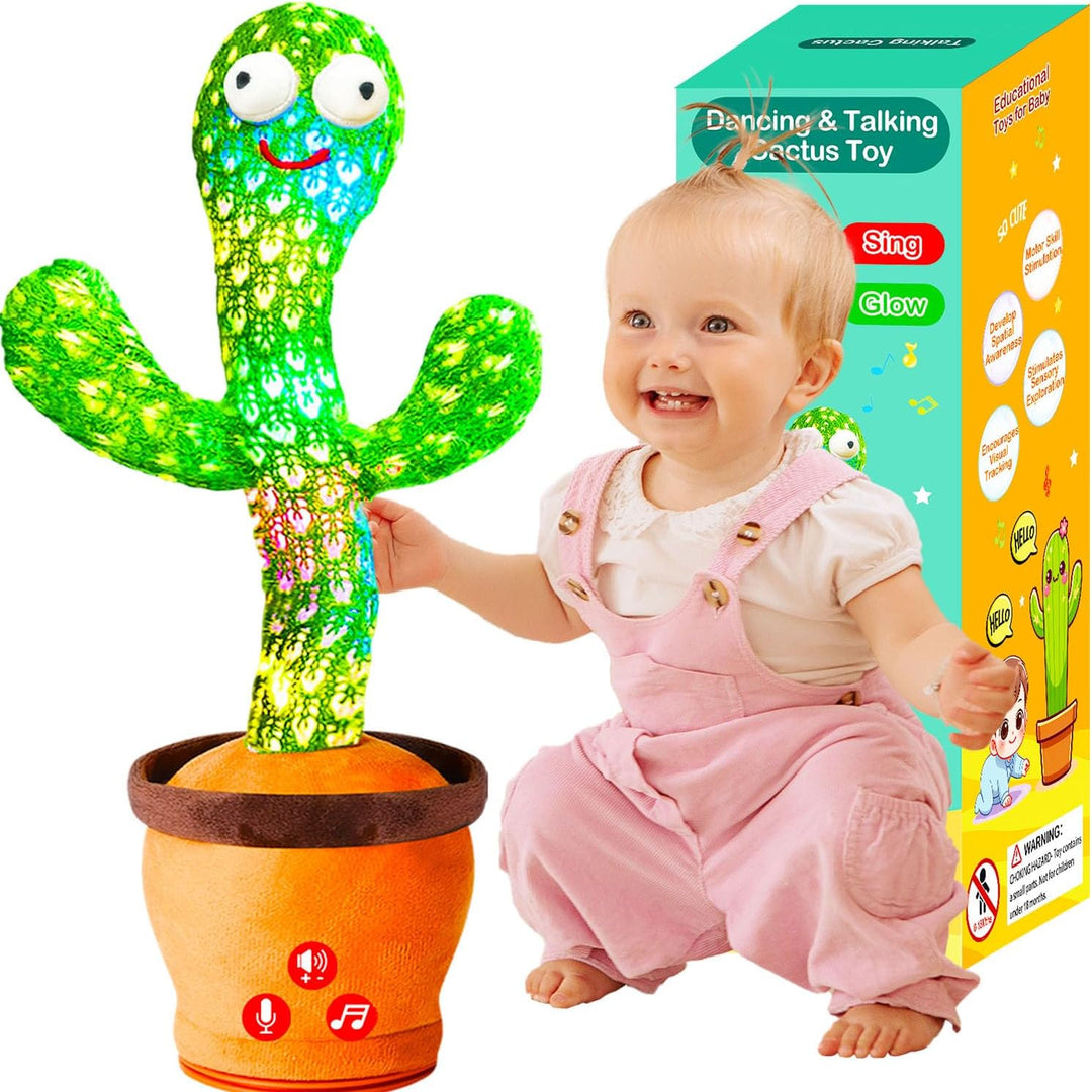 Juguete de cactus que habla bailando y bailando con
