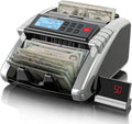 Aneken - Máquina contadora de dinero con conteo de valor, detector de billetes falsificados UV/MG/IR/DD/DBL/HLF/CHN para dólares y euros, modos de añadir y lote, contador de efectivo con pantalla LCD