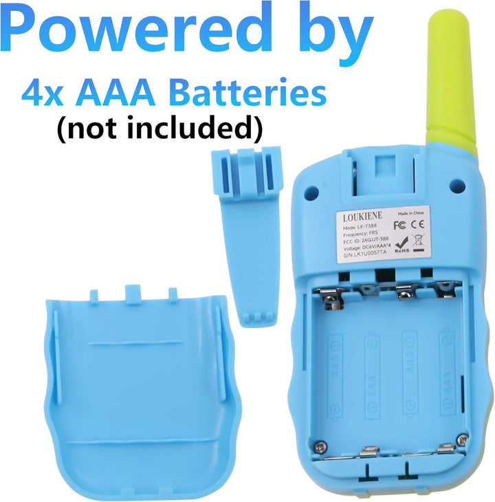 LOUKIENE Walkie Talkies para niños de 22 canales de radio de 2 vías...