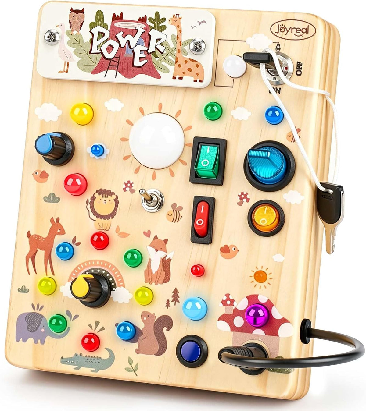 Joyreal - Tabla de madera para niños, juguetes Montessori para niños de 1