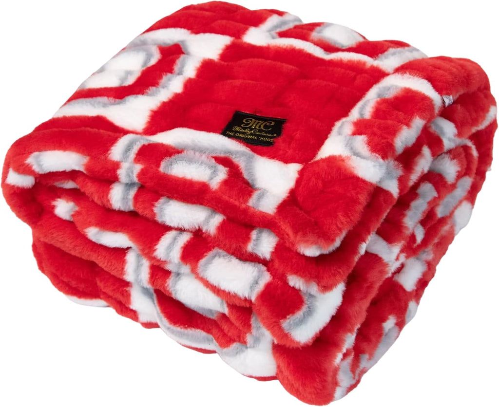 Minky Couture Manta Hugs – Manta extra afelpada para regalo de primera calidad – Manta elástica con burbujas acogedora – Suave como la seda – Duradera y lavable a máquina – Apto para viajes, Monster