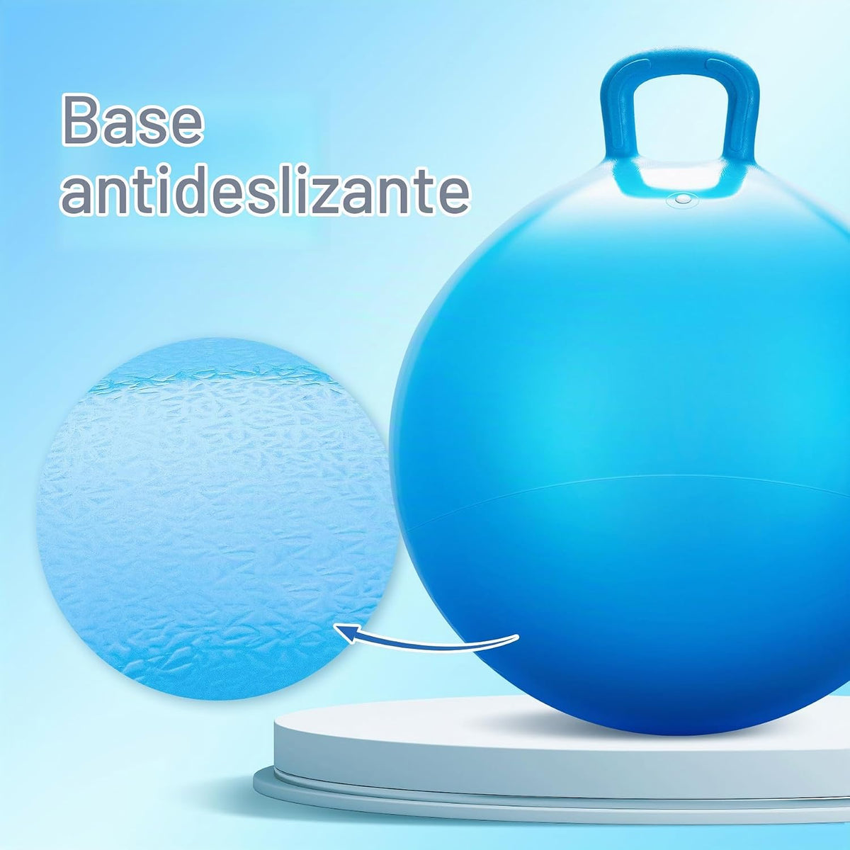 Pelotas Saltarinas para Niños de 3-8 Años, Pelota Rebotante de 18 Pulgadas con Asa, Saltarina Inflable de 18", Juguetes de Salto de 45cm, Juguetes de Salto de Jardín, Regalos para Niñas y