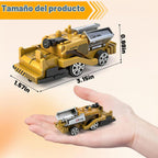 Paquete de 12 juguetes de construcción fundidos a presión, mini autos de