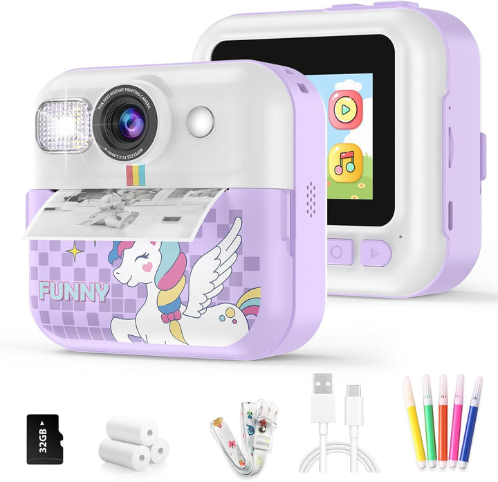 Cámara de impresión instantánea para niños, cámaras imprimibles par...