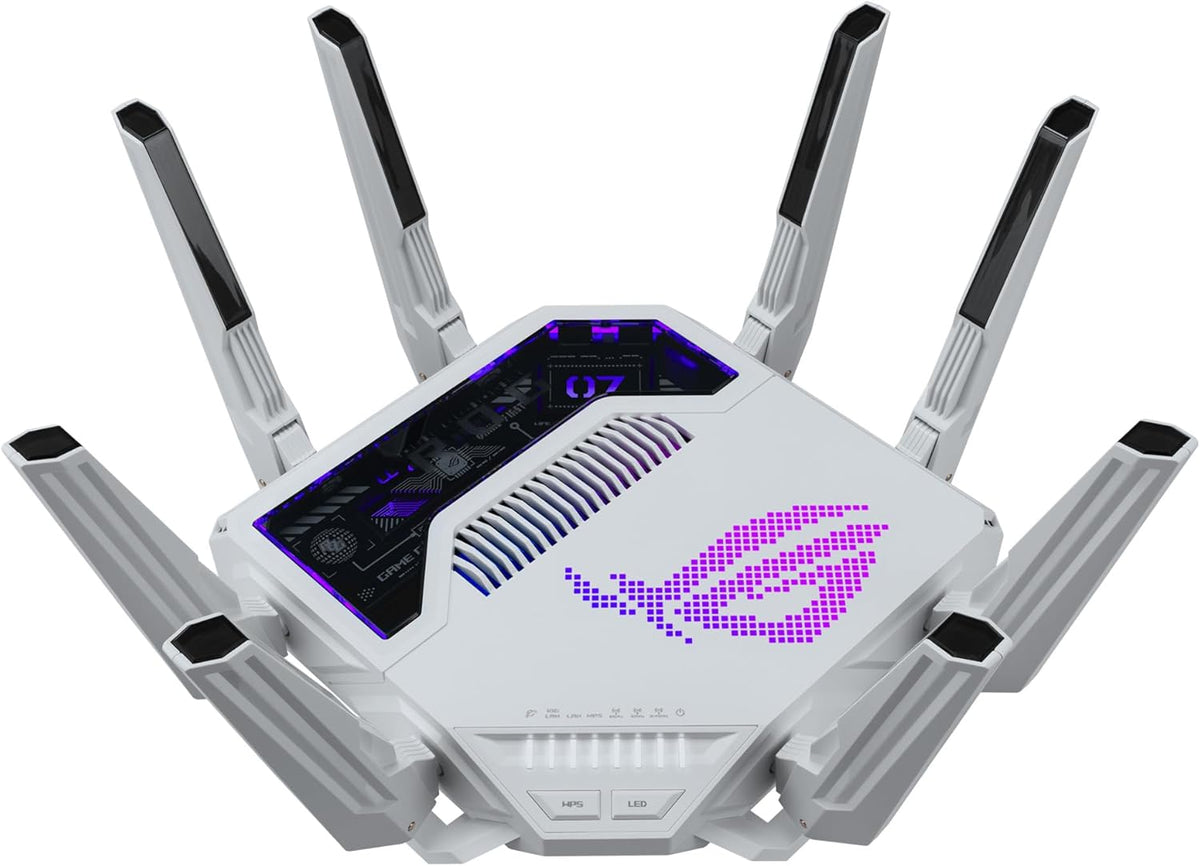 ASUS GT-BE19000AI Tri-Band WiFi 7 (802.11be) AI Gaming Router, anch...