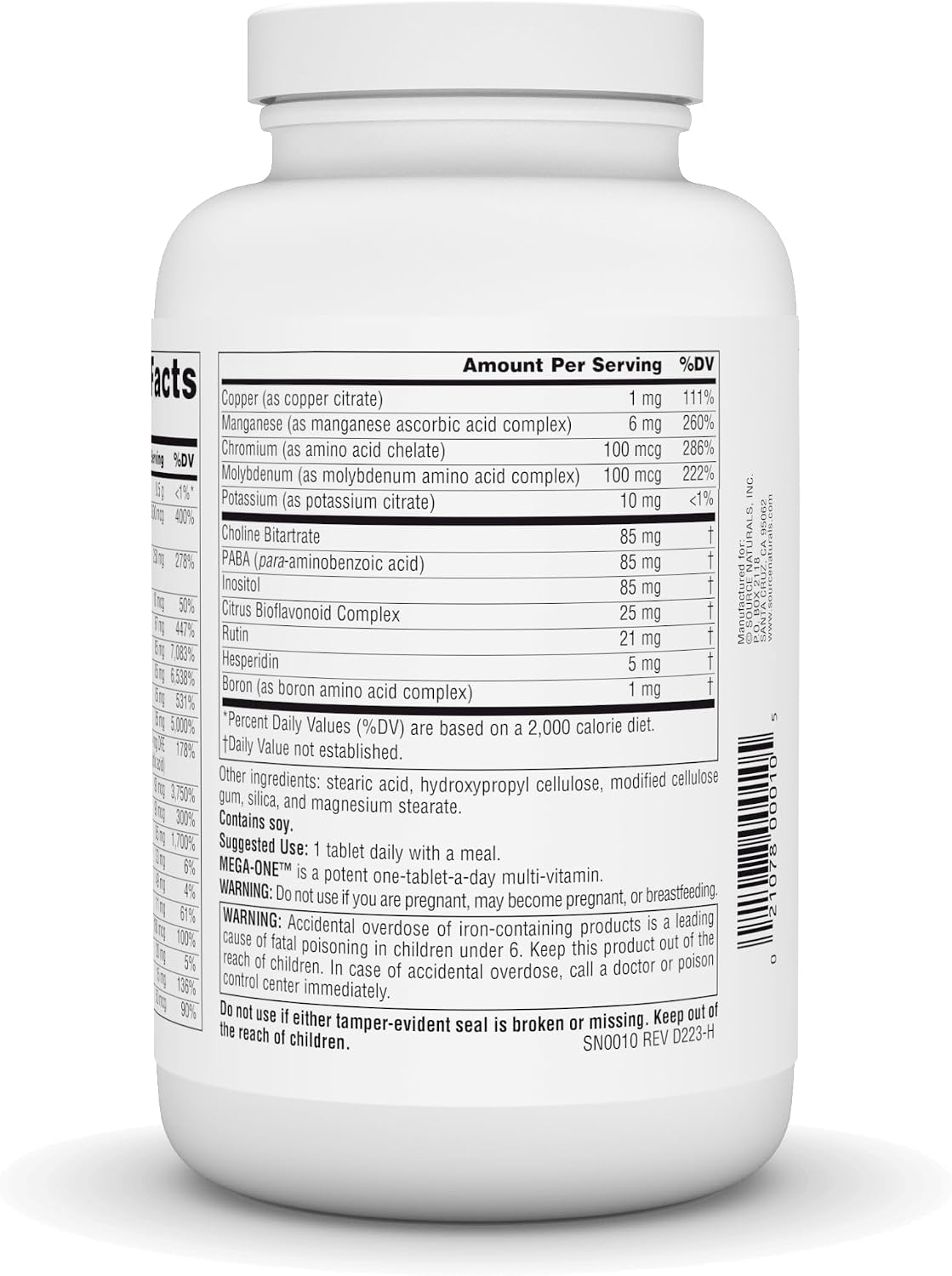 Source Naturals Mega-One Multivitamina con Minerales* - 180 Tabletas