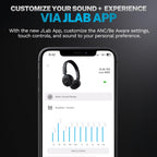 JLab Go Lux ANC - Auriculares con Bluetooth Multipunto, color blanco, Blanco nube
