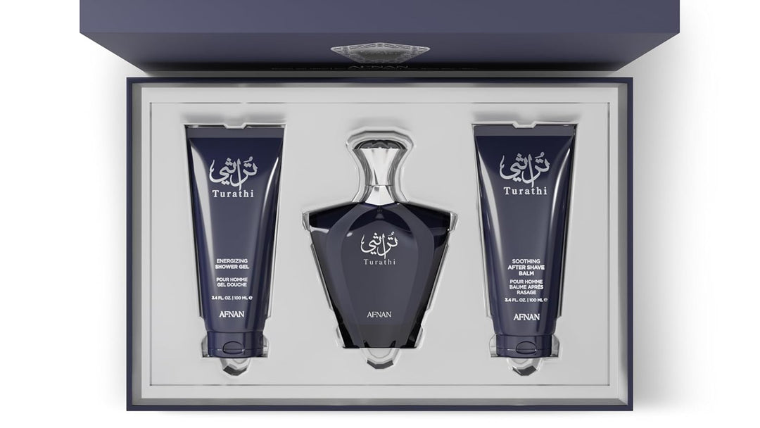 Set de regalo Turathi Homme Blue de Afnan \u2013 Eau De Parfum + Ge...