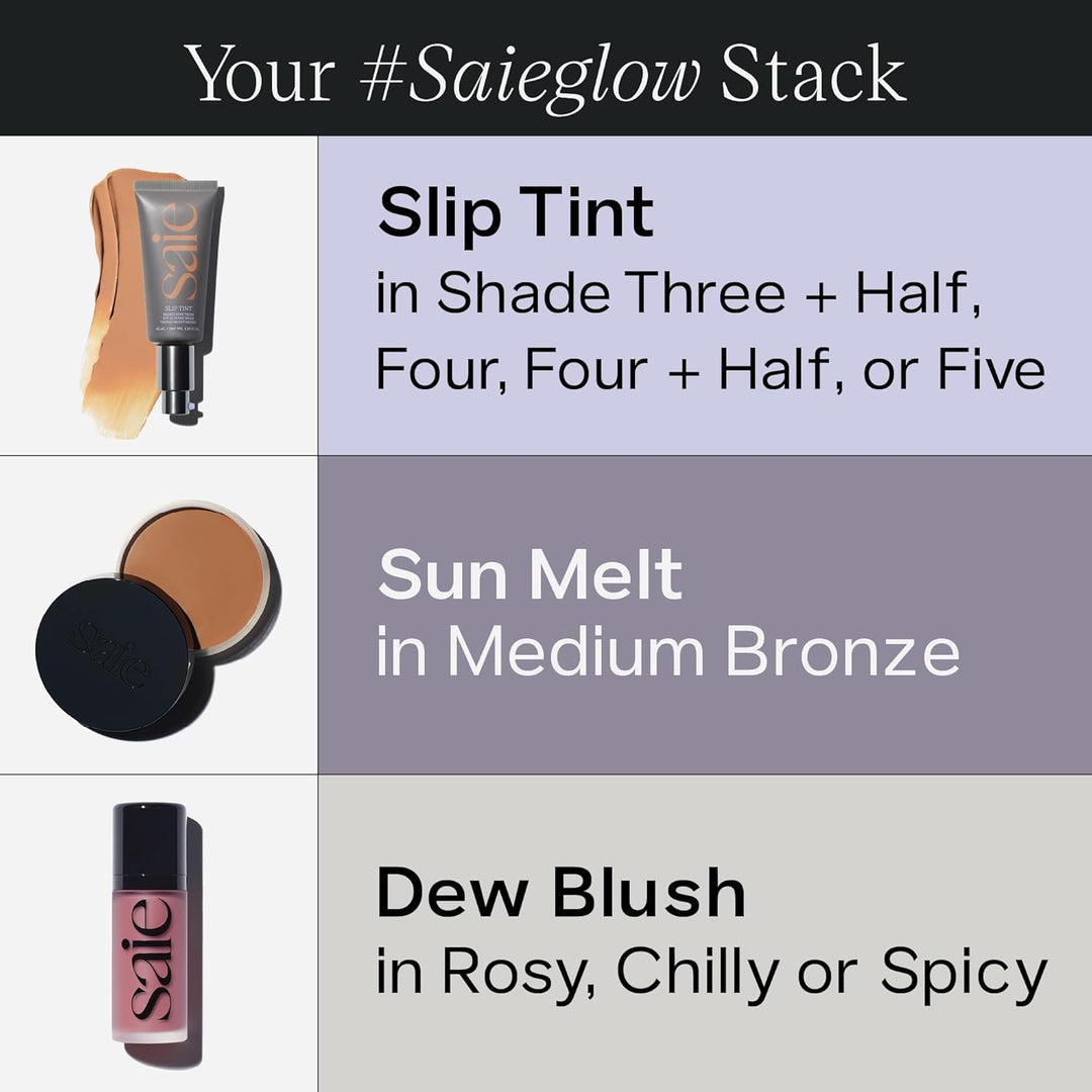 Saie Sun Melt Cream Bronzer - Bronceador facial de bálsamo construi...