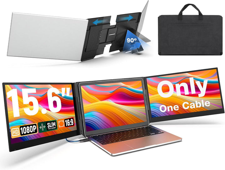 Extensor de pantalla para laptop, pantalla IPS FHD 1080P de 15.6 pu...