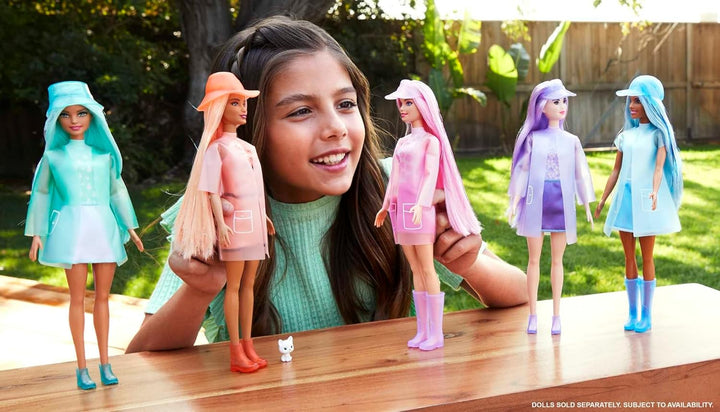Barbie Muñeca de revelación de color, mascotas y accesorios, serie...
